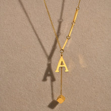 Cargar imagen en el visor de la galería, Initial A-Z Necklaces for Women Stainless Steel Chain Choker Collar A
