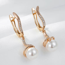Ladda upp bild till gallerivisning, Trendy Pearl Long Drop Earrings For Women Vintage Party Jewelry
