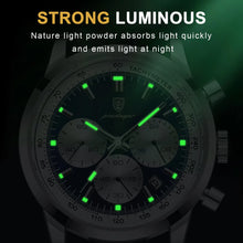 Charger l&#39;image dans la galerie, Luxury Quartz Leather Man Watch Chronograph Luminous Date Wristwatch For Men
