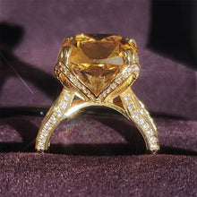 Load image into Gallery viewer, Luxury Yellow Color designer Engagement Ring For Women
