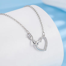 Load image into Gallery viewer, Silver Chain &amp; Bracelets Heart Pendant  Jewelry Sets For Women
