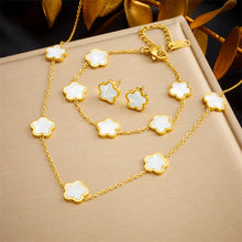 Load image into Gallery viewer, Colorful Five Leaf Flowers Suit Women&#39;s New Trend  Jewelry Set
