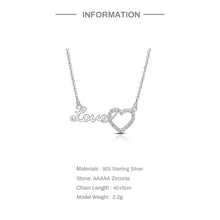 Charger l&#39;image dans la galerie, Sterling Silver Love Heart Chokers Trend Valentine&#39;s Day Necklaces for Women Jewelry
