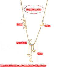 Carica l&#39;immagine nel visualizzatore di Gallery, White Shell Hollow Out Star Moon Ramadan Necklaces For Women Jewelry
