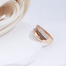 Load image into Gallery viewer, Modern Black Natural Zircon 585 Rose Gold Color Rings For Women Jewelry

