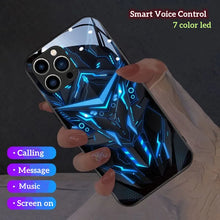Carica l&#39;immagine nel visualizzatore di Gallery, LED Light Luminous Phone Case For Samsung Voice Control Glow Shell lines
