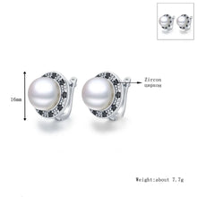 Charger l&#39;image dans la galerie, Round pearl HoopTrendy Spinel earrinf Jewelry for woman
