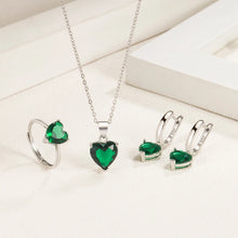 Lade das Bild in den Galerie-Viewer, valentine&#39;s Silver Heart Pendant Jewelry Sets For Women
