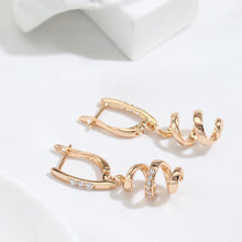 Carica l&#39;immagine nel visualizzatore di Gallery, Rose Gold Drop Earrings for Women Natural Zircon  Earrings Fashion
