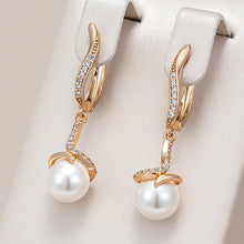 Carica l&#39;immagine nel visualizzatore di Gallery, Trendy Pearl Long Drop Earrings For Women Vintage Party Jewelry
