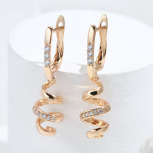 Carica l&#39;immagine nel visualizzatore di Gallery, Rose Gold Drop Earrings for Women Natural Zircon  Earrings Fashion
