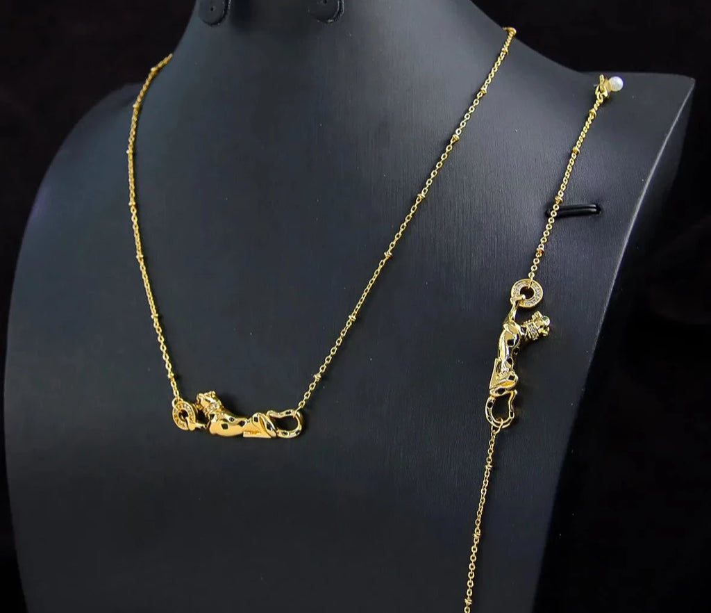 Leopard Punk 21k Gold Plated Dubai Vintage Luxury Jewelry sets