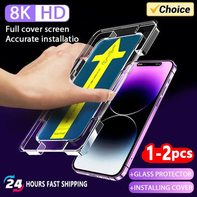 8K High End Tempered Glass For iPhone Screen Protector Cover