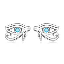 Carica l&#39;immagine nel visualizzatore di Gallery, S925 Sterling Silver Horus Eye Earrings Women Jewelry Charm Fashion
