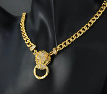 Cargar imagen en el visor de la galería, Zirconia Leopard Full Necklace Sets 21k Gold Plated Punk Fashion Jewelry Women
