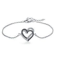 Load image into Gallery viewer, Hot Heart Silver Charm Bracelet Women Jewelry
