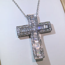 Ladda upp bild till gallerivisning, 925 Sterling Silver Cross Pendant Lucky Necklace
