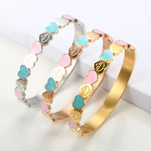 Load image into Gallery viewer, Cute Love Heart Gold Plating Bangles
