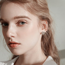 Ladda upp bild till gallerivisning, Black Romantic Silver Jewelry Natural Heart Stud Earrings for Women
