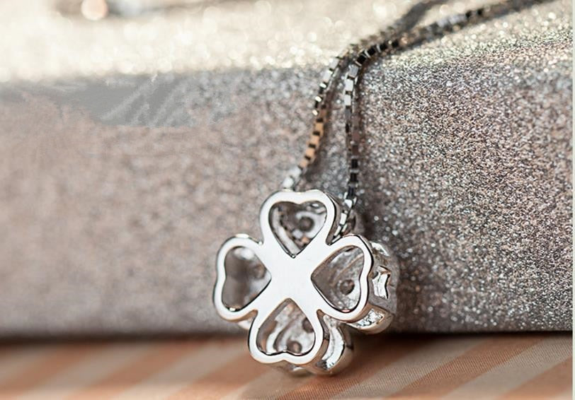 925 Sterling Silver Jewelry Love Clover Necklaces