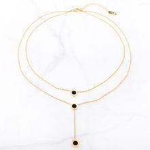 Load image into Gallery viewer, 2 Layer Tassel Roman Numerals Charms Chain Choker
