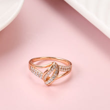 Load image into Gallery viewer, 585 Rose Gold Cross Crystal Rings for Women
