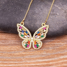 Cargar imagen en el visor de la galería, Happy Butterfly Rhinestone Crystal Charm Choker Necklace for Woman

