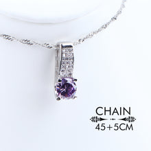 Load image into Gallery viewer, GIFTSIMS Purple Silver 925 Jewelry Sets
