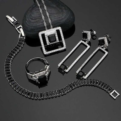 GIFTSIMS Black 925 Silver jewelry tool sets for woman
