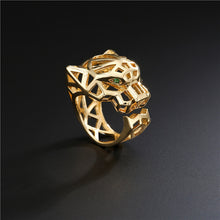Load image into Gallery viewer, Mix Ring Cubic Zirconia Leopard Open Adjustable Ring
