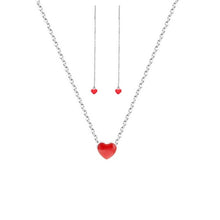 Load image into Gallery viewer, GiftsIMS  Jewelry Sets 925  Silver Red Heart sets for Women - GiftsIMS

