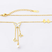 Load image into Gallery viewer, Pearl Butterfly Shell Tassel Necklaces
