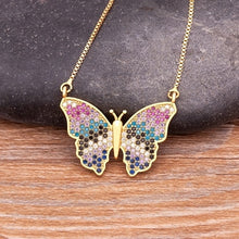 Load image into Gallery viewer, Lucky Butterfly Rhinestone Crystal Necklace for Woman
