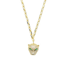 Load image into Gallery viewer, cool animal leopard jaguar pendant choker necklace
