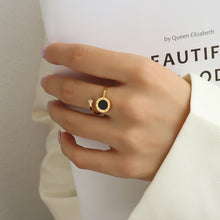 Load image into Gallery viewer, Stainless Steel Roman Numeral Shell Ring
