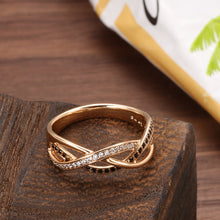 Load image into Gallery viewer, Geometric Line Cross Rings for Women
