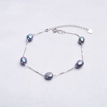 Ladda upp bild till gallerivisning, 925 Sterling Silver Natural Baroque Pearl Bracelet Jewelry For Women
