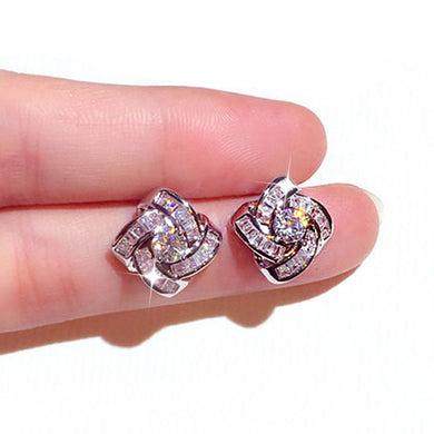 Flower AAA Zircon Earrings Jewelry