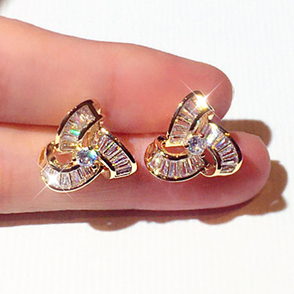 Triangle AAA Zircon Earrings Jewelry
