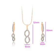 Load image into Gallery viewer, Infinity Gold Color Charm Set Women Girl jewelry
