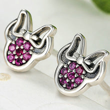 Load image into Gallery viewer, 925 Silver Mini mouse Cartoon Charm Stud Earrings For Women &amp; Kids
