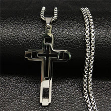 Load image into Gallery viewer, Cross Stainless Steel Choker Necklace

