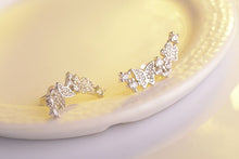 Carica l&#39;immagine nel visualizzatore di Gallery, 925 Silver Needle Stud Earrings Butterfly Design For Women
