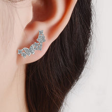 Cargar imagen en el visor de la galería, 925 Silver Needle Stud Earrings Butterfly Design For Women
