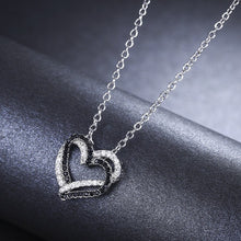 Charger l&#39;image dans la galerie, black silver heart Necklace Women Jewelry for woman
