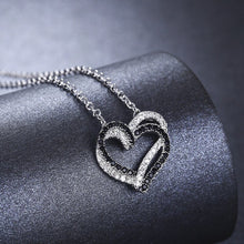 Ladda upp bild till gallerivisning, black silver heart Necklace Women Jewelry for woman
