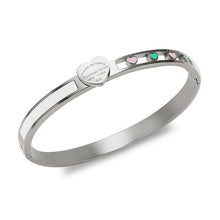 Load image into Gallery viewer, Big Heart Tag White Shell Stainless Steel Bangles &amp; Bracelets
