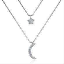 Carica l&#39;immagine nel visualizzatore di Gallery, GiftsIMS 925 Sterling Silver Micro Zirconia Moon Star Jewelry Sets For Women - GiftsIMS
