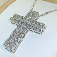Charger l&#39;image dans la galerie, 925 Sterling Silver Cross Pendant Lucky Necklace

