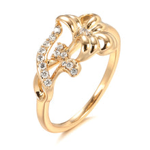 Cargar imagen en el visor de la galería, 585 Rose Gold Color Crystal Flower Ring For Women Jewelry

